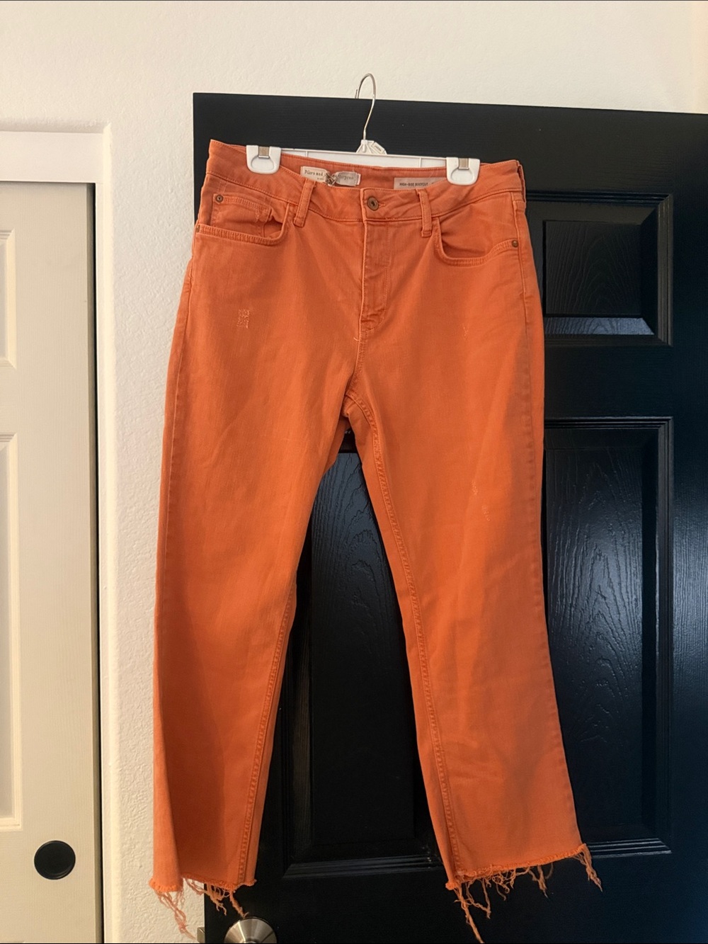 Pilcro and the Letterpress Orange High-Rise Jeans